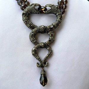 Heidi Daus Spellbound Captivating Serpent Necklace Swarovski. Collectors Piece